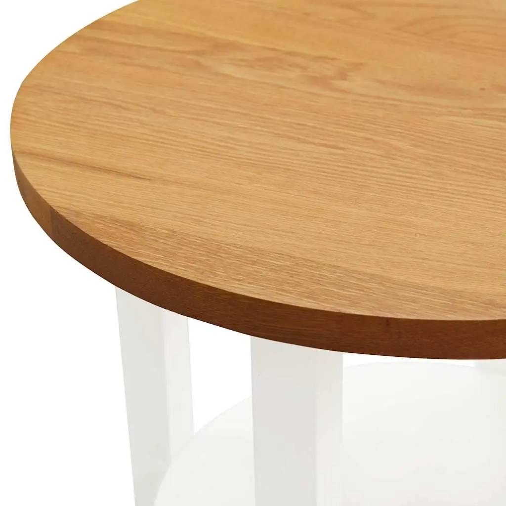 Side Table Oak Wood 40x50 cm Brown