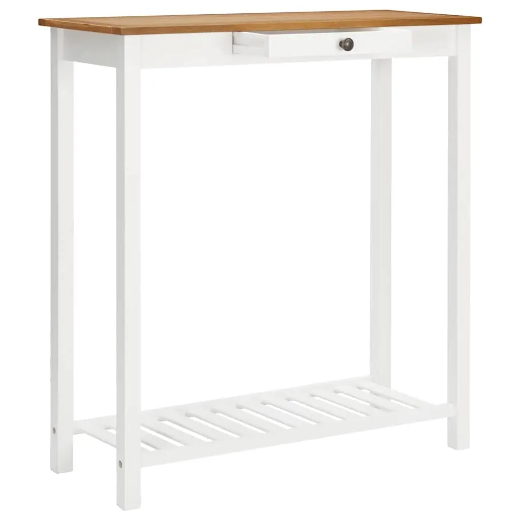Solid Oak Wood Bar Table 100x40x110cm Brown