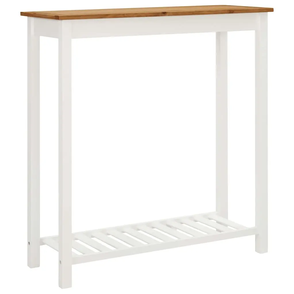 Solid Oak Wood Bar Table 100x40x110cm Brown