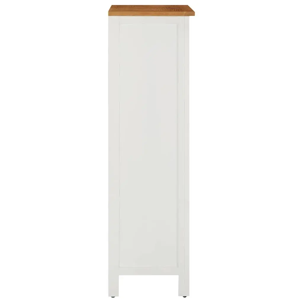 Solid Oak Wine Cabinet with Open Racks