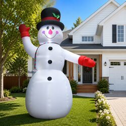 XXL Inflatable Snowman Decoration 600cm with LED Lights