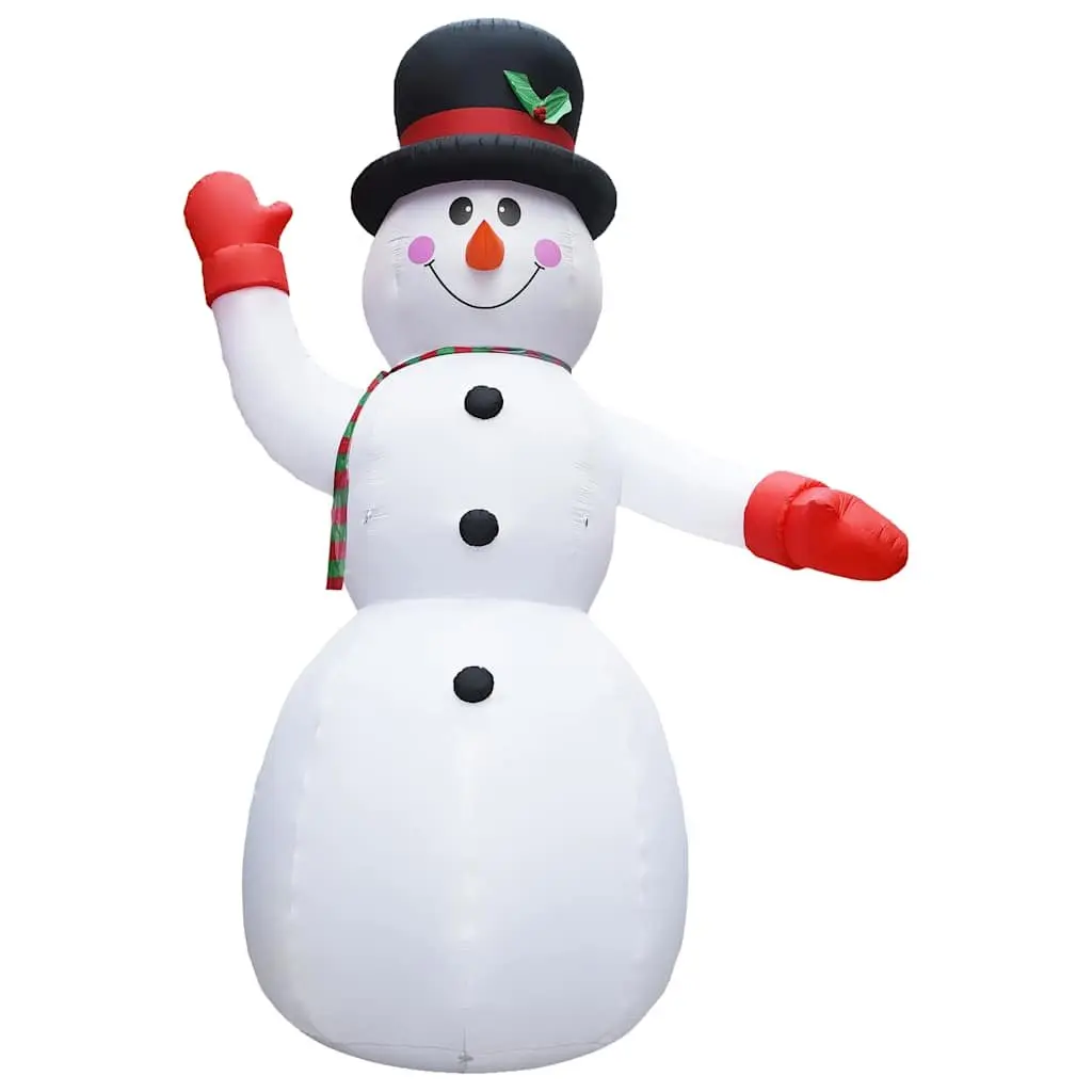 XXL Inflatable Snowman Decoration 600cm with LED Lights