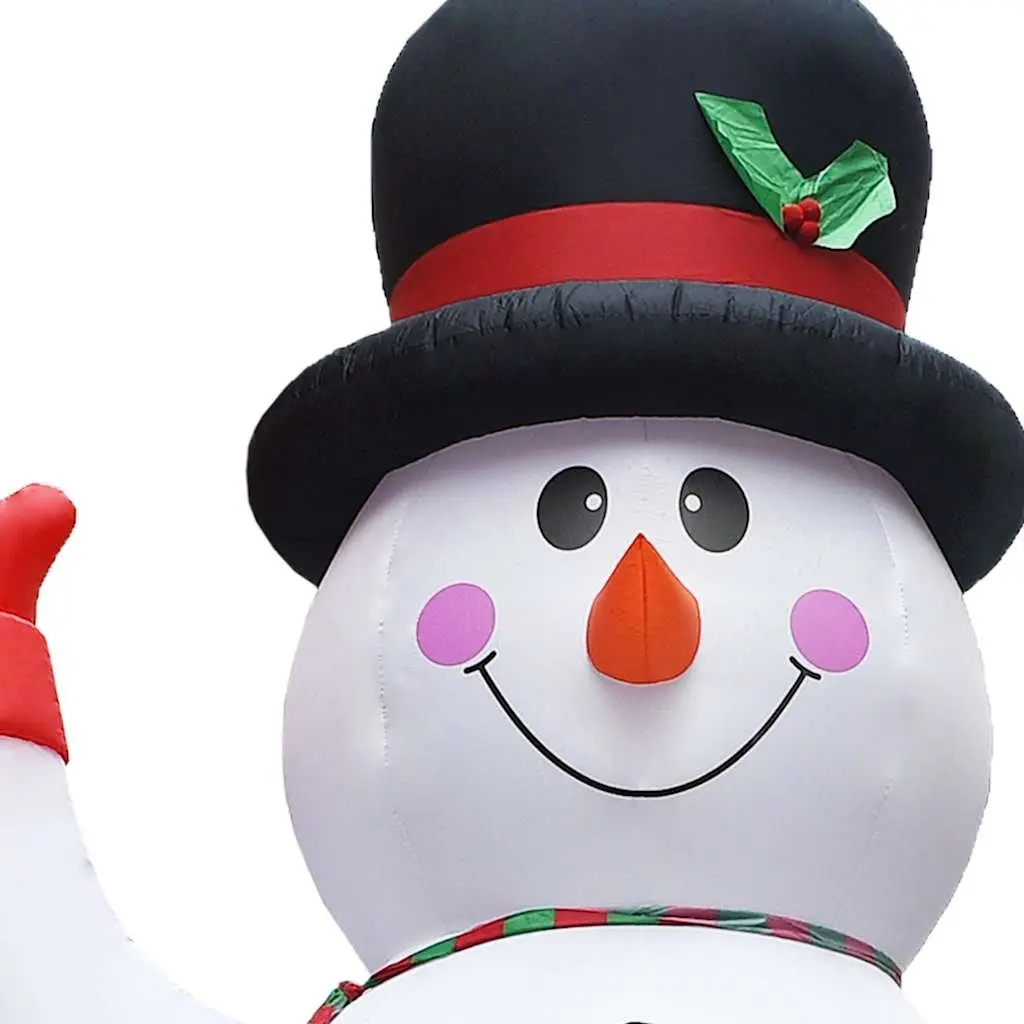 XXL Inflatable Snowman Decoration 600cm with LED Lights
