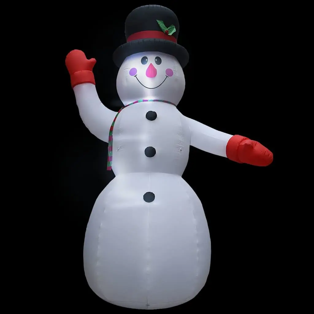 XXL Inflatable Snowman Decoration 600cm with LED Lights