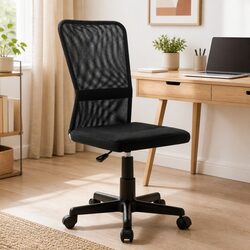 Durable Black Mesh Office Chair with Height Adjustment