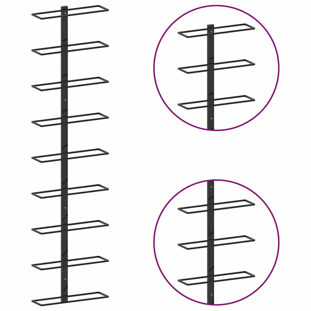 Wall-mounted Wine Rack Set for 18 Bottles