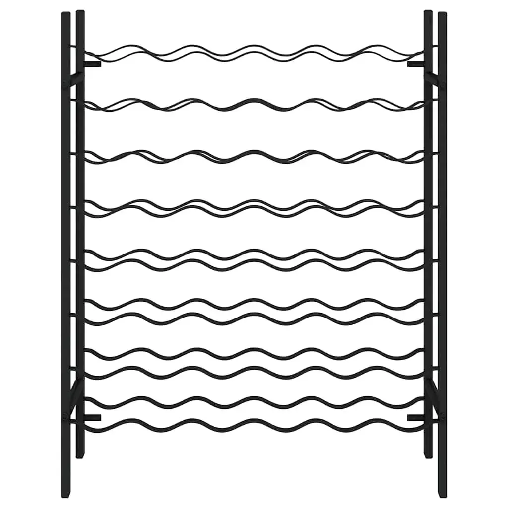 48 Bottle Wine Rack in Black Metal
