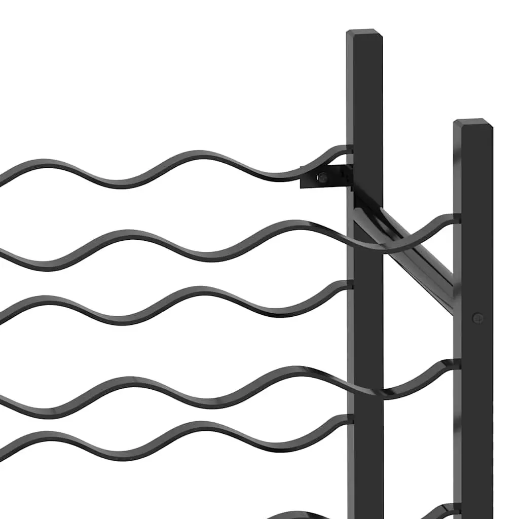 48 Bottle Wine Rack in Black Metal