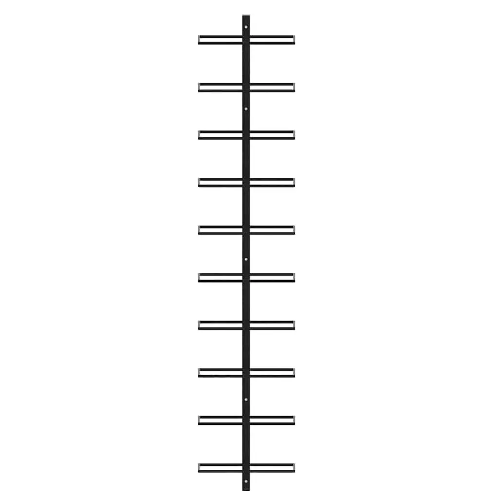 Black Metal Wine Rack for 10 Bottles
