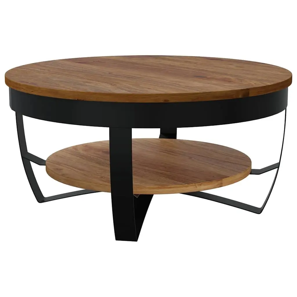 Coffee Table Solid Acacia Wood 65x65x32 cm Brown