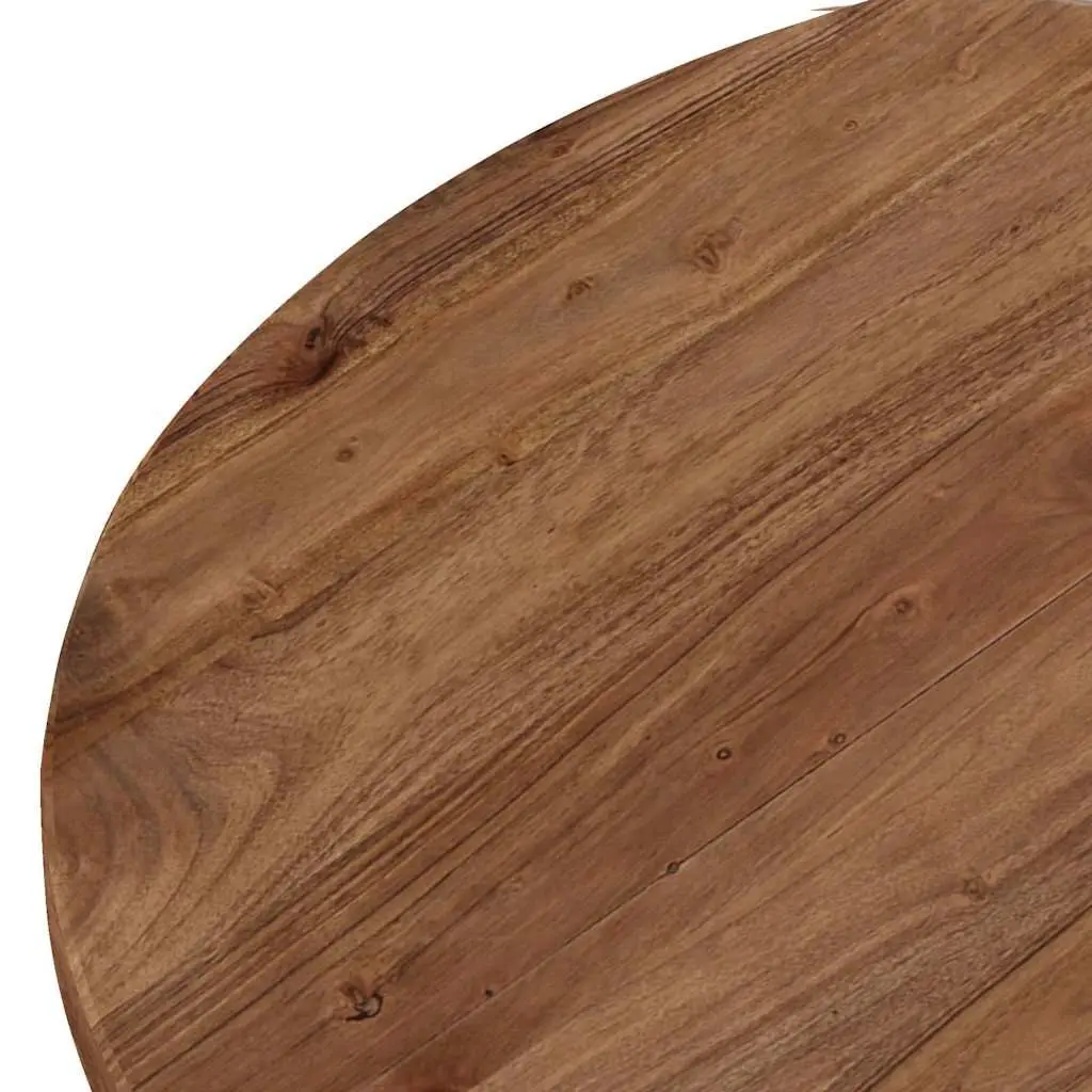 Coffee Table Solid Acacia Wood 65x65x32 cm Brown
