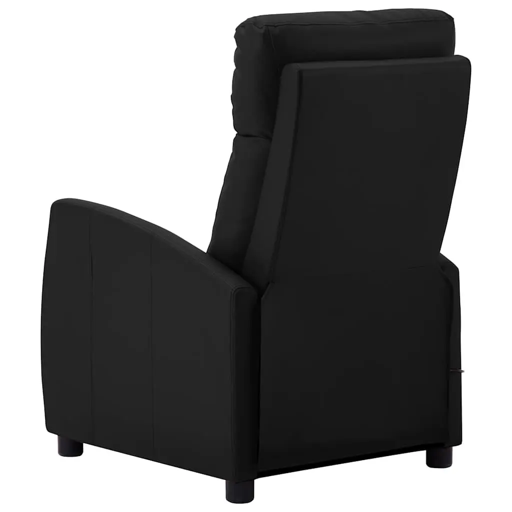 Black Reclining Massage Chair with 6 Vibration Points