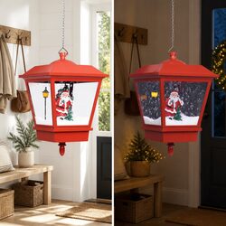 Stylish Christmas Hanging Lamp with LED Snow Effect 27x27x45cm