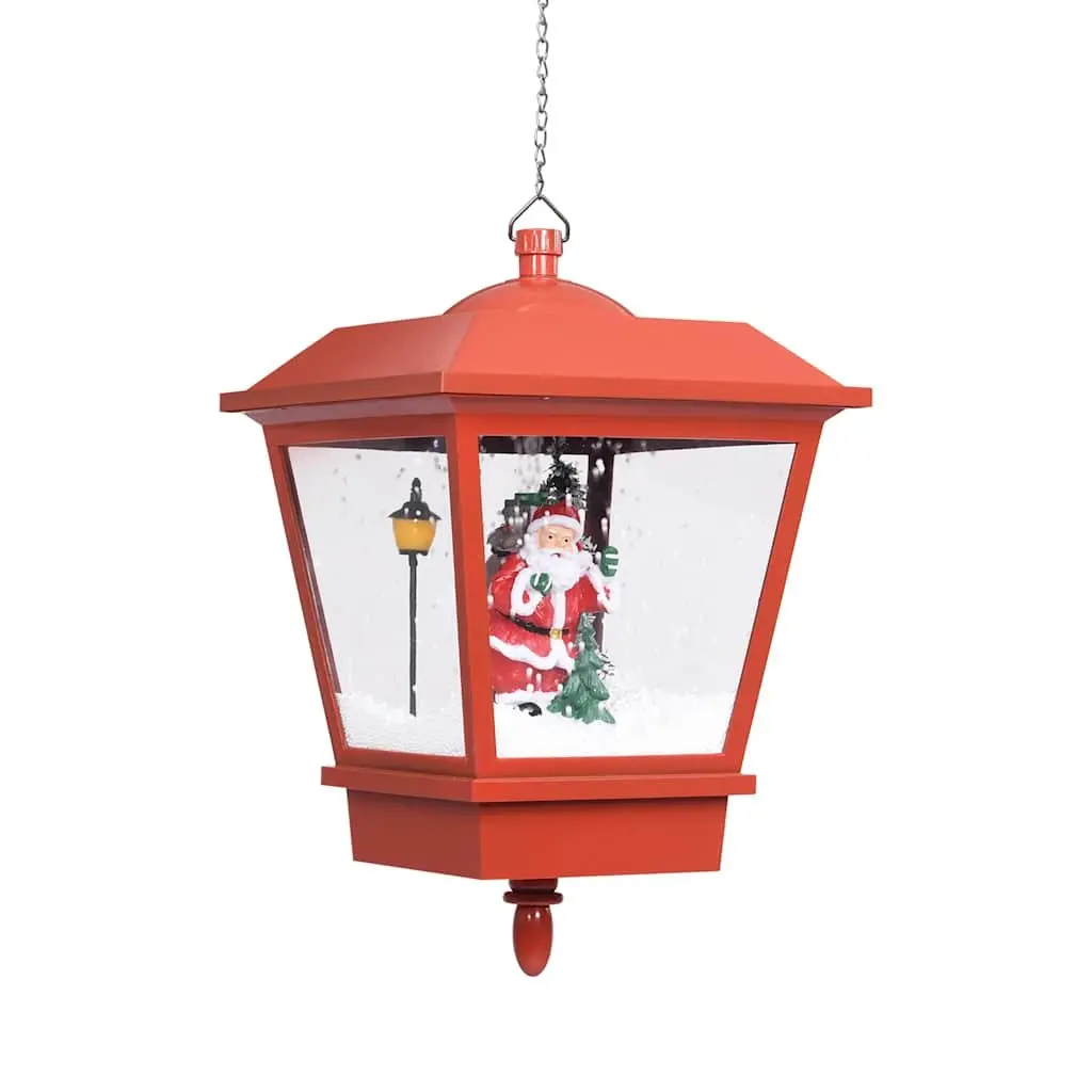 Christmas Hanging Lamp LED Light Snow Falling Design 27x27x45cm Holiday