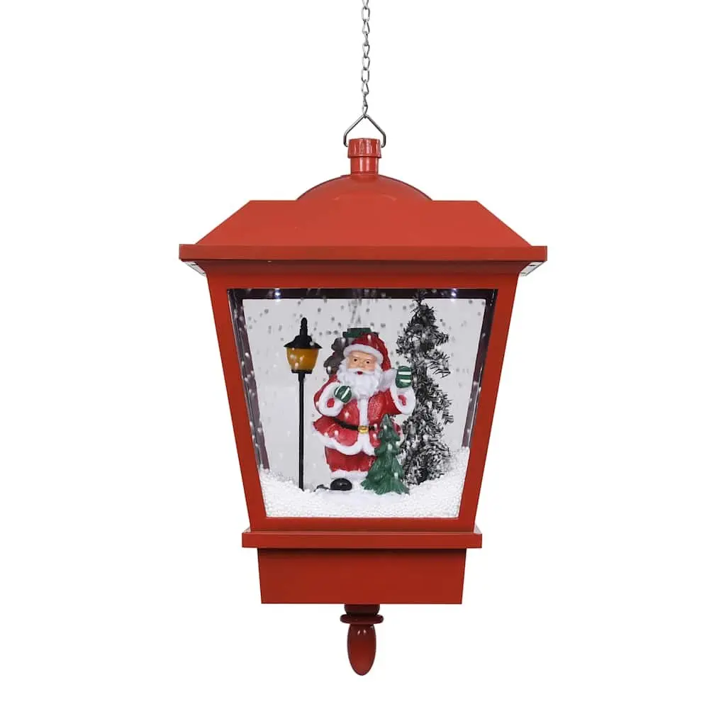 Christmas Hanging Lamp LED Light Snow Falling Design 27x27x45cm Holiday