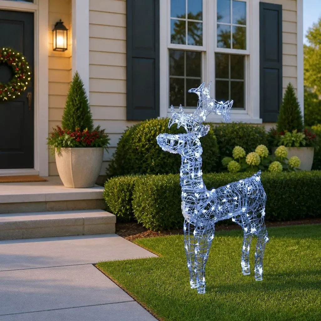 Standing Reindeer Christmas Decor with 90 LEDs