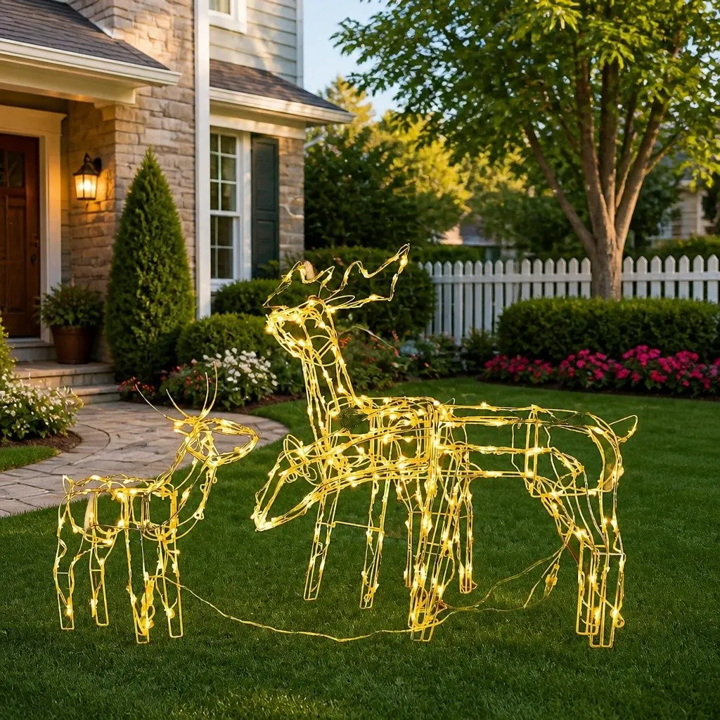 Christmas Reindeer LED Light Display with 229 LEDs