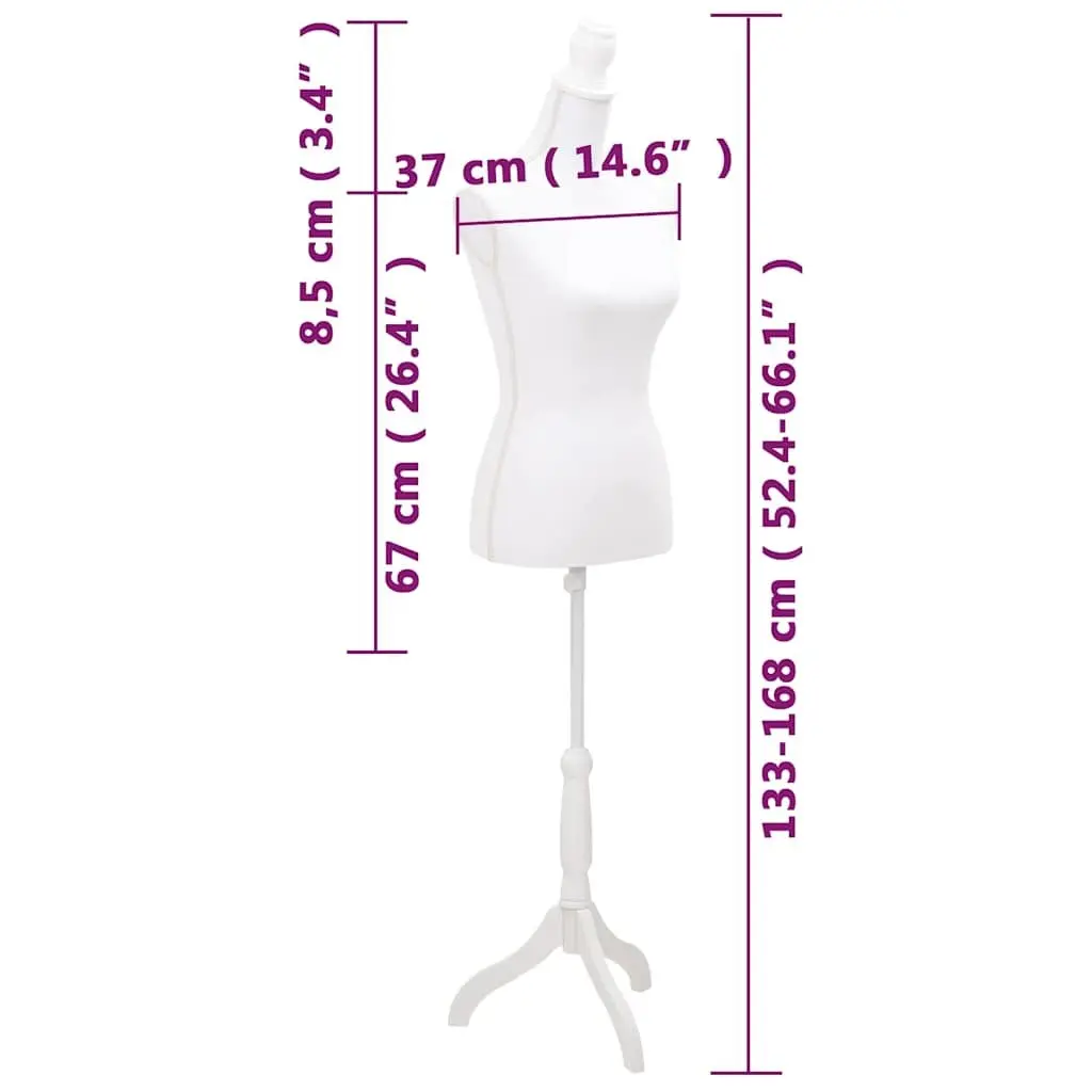 Adjustable Height Ladies Dress Form Mannequin