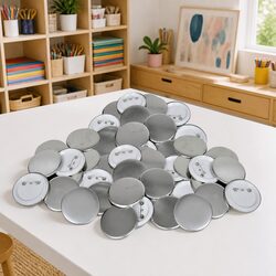 58mm 500pcs Silver Back Pinback Button Parts for DIY Badges