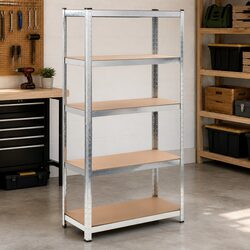 Heavy-Duty Industrial Storage Shelf with Steel Frame