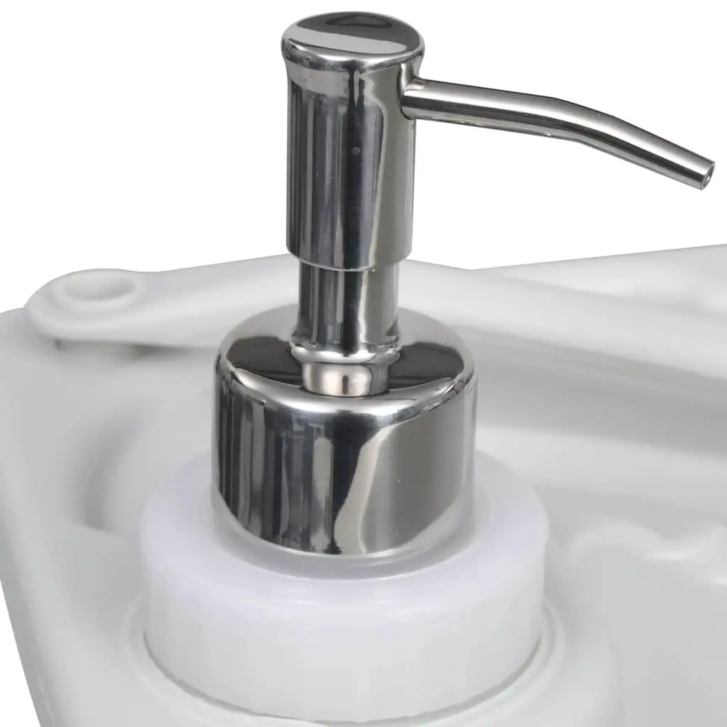 Portable Camping Toilet Handwash Stand Set Grey