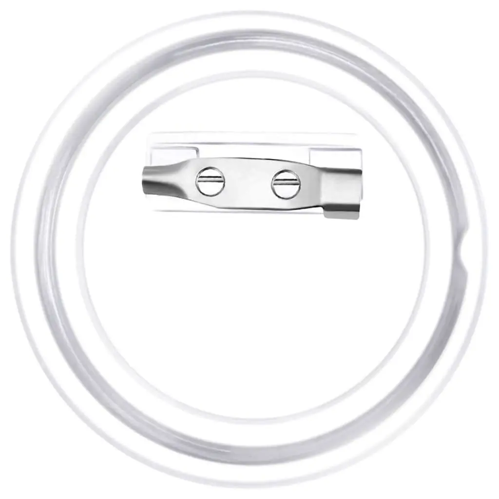 Button Badge Kit Acrylic 44mm Round Clear Transparent