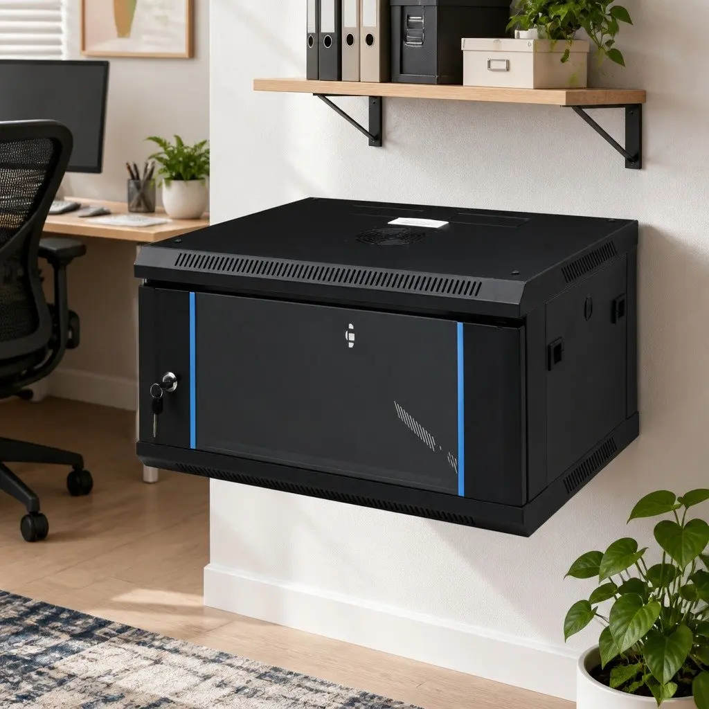 4U Network Cabinet Cold-Rolled Steel 19 Inch Black