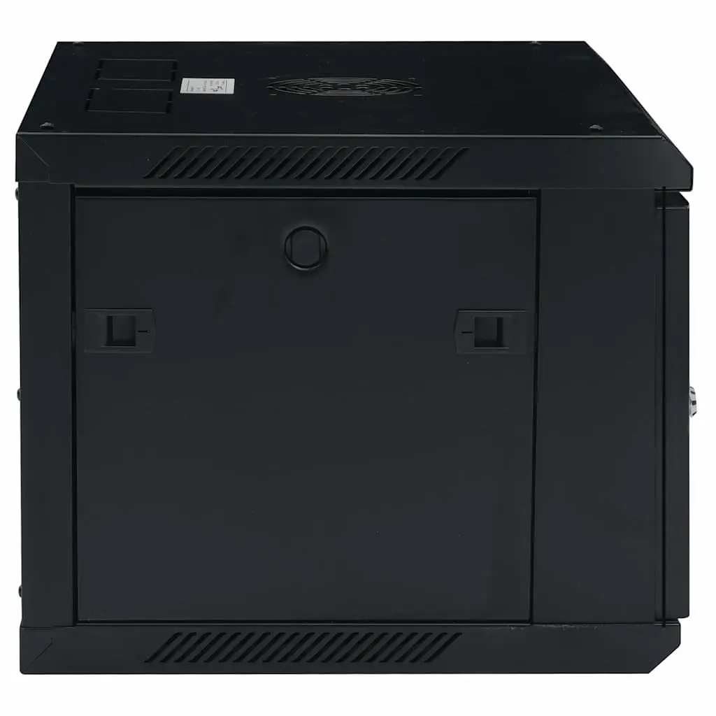 6U Network Cabinet Steel 600x450x350mm Black Wall Mounted