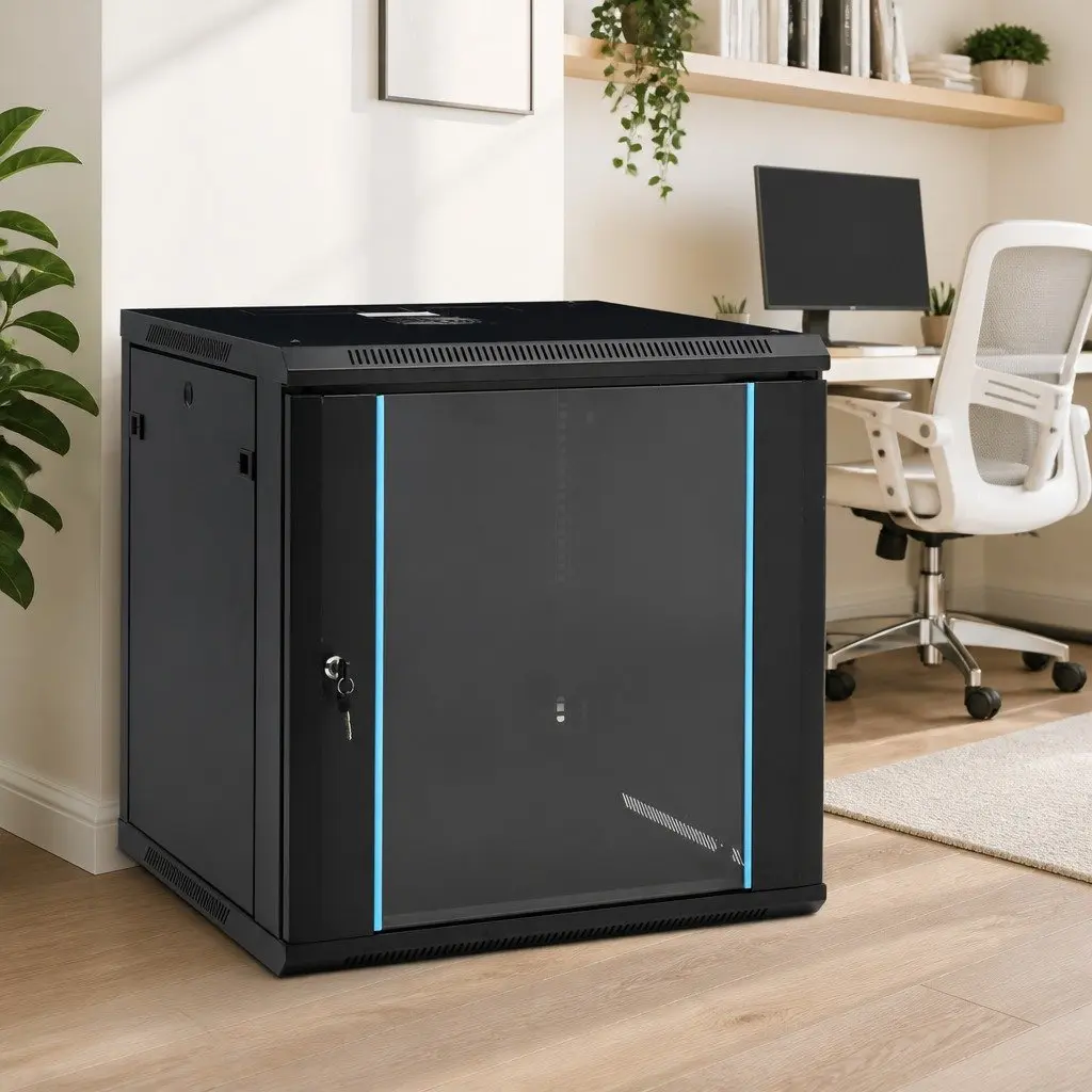 12U Network Cabinet Cold-rolled Steel 600 x 600 x 640 mm Black