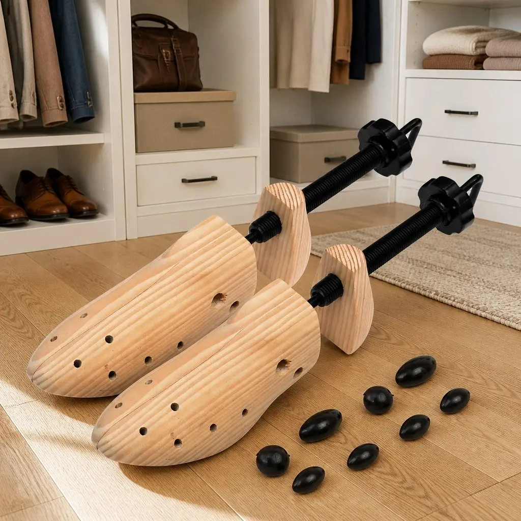 Shoe Trees Size 36-40 Wooden Shoe Shapers Stretchers Moisture Absorbing