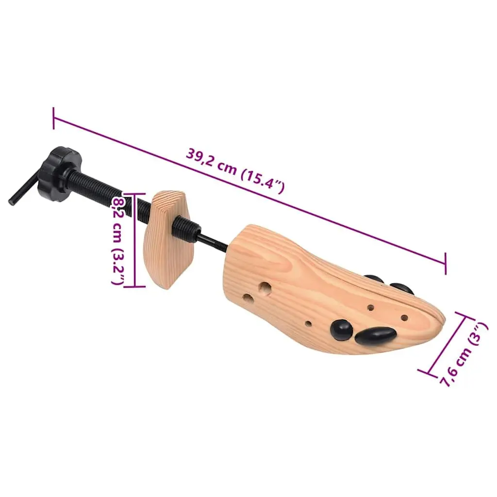 Shoe Trees Solid Pine Wood Size 41-46 Brown