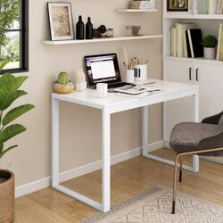 Computer Desk White 110x60x73 cm Home Office Workstation Writing Table