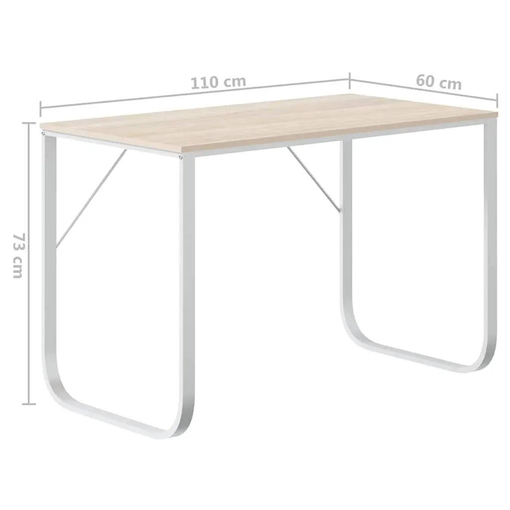 Engineered Wood Metal Frame Computer Desk