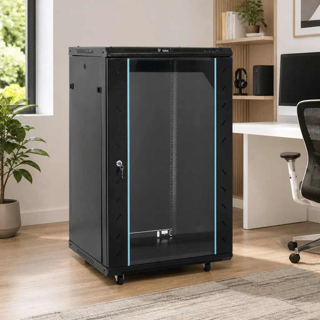 Network Cabinet Cold-Rolled Steel 18U 19 Inch Black