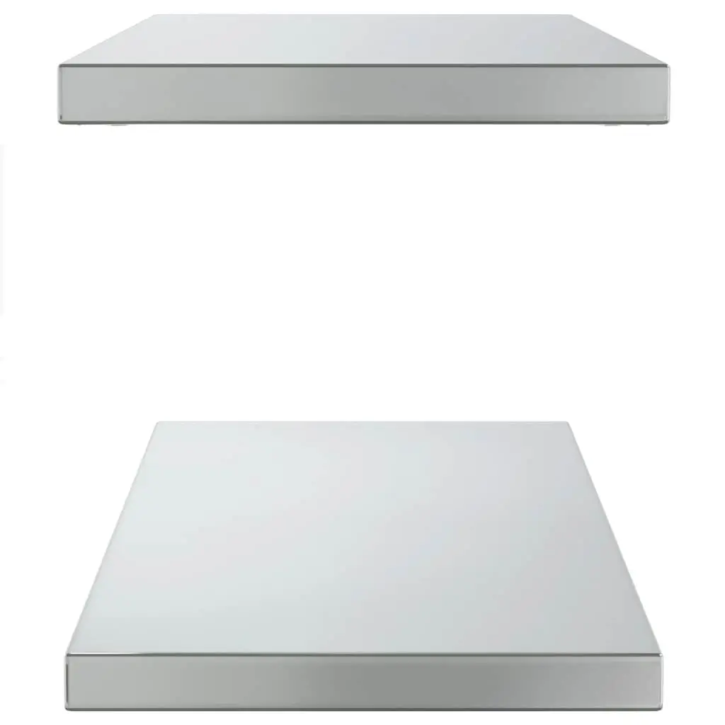Wall Shelves Stainless Steel 75x30 cm Silver 2 Piece