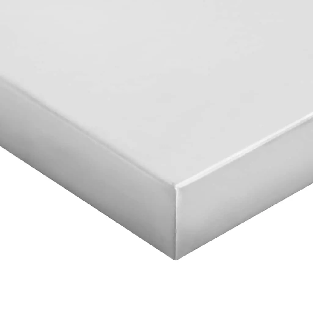 Wall Shelves 2 pcs 50x30 cm Silver Floating Shelf Storage Display Bedroom