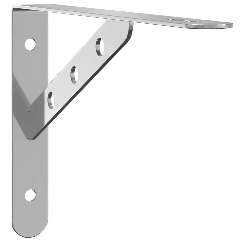 Shelf Brackets 4 Pieces Wall Mount Stainless Steel Shelving Support Hardware