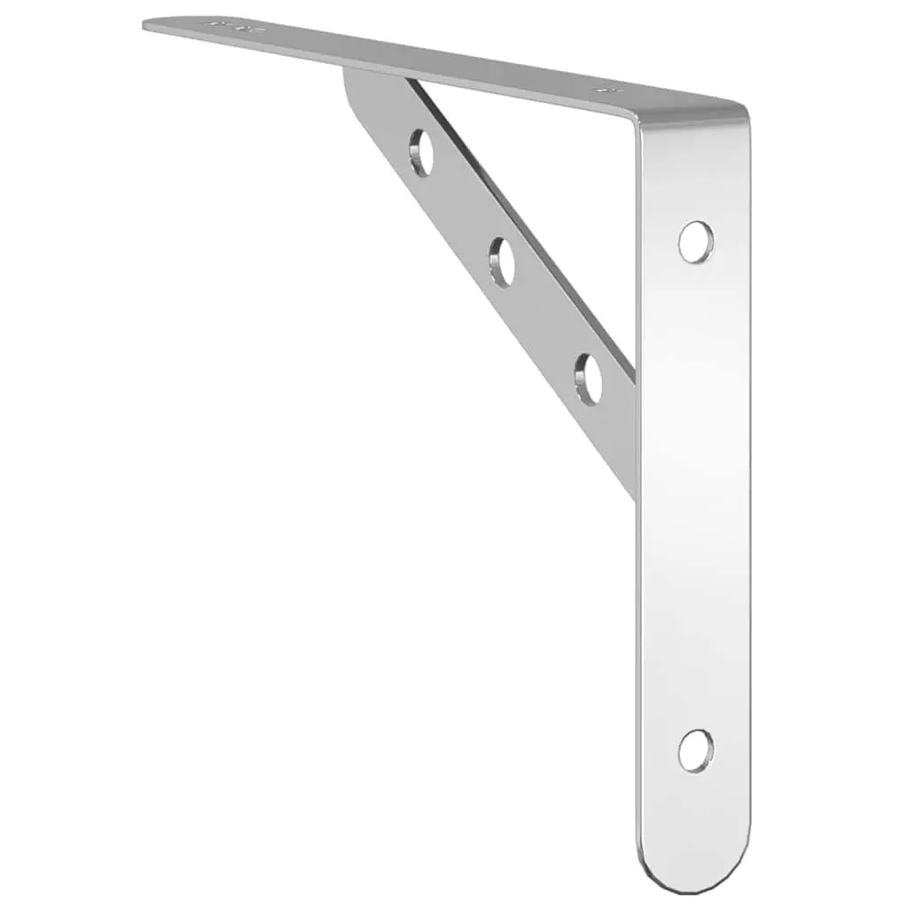 Shelf Brackets 4 Pieces Wall Mount Stainless Steel Shelving Support Hardware