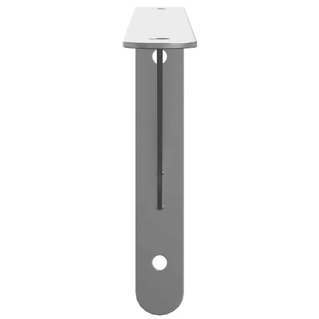 Shelf Brackets Stainless Steel 30 x 2.5 x 15.5 cm Silver 4 Pieces