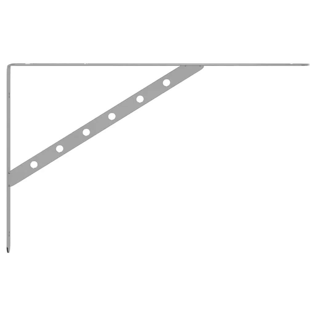 Shelf Brackets Stainless Steel 40 x 2.5 x 25 cm Silver 4 Piece