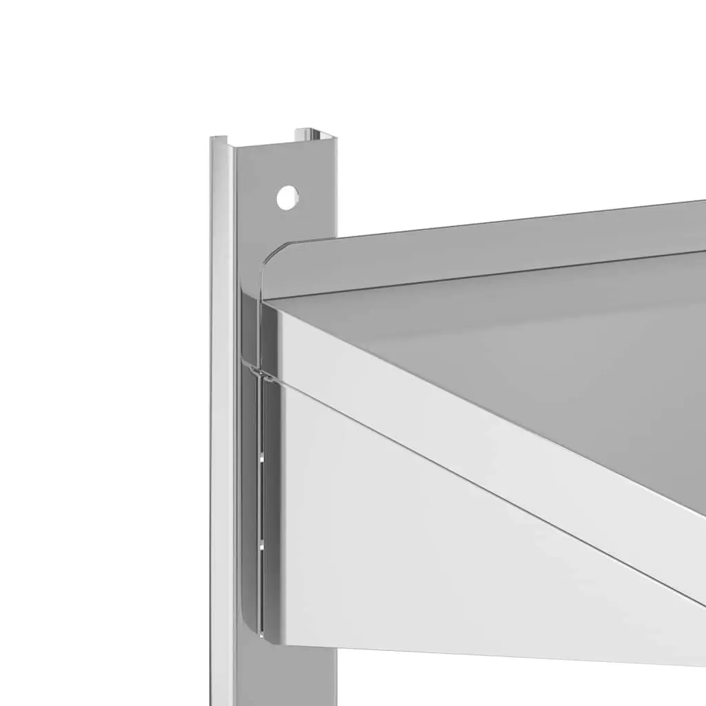 2-Tier Stainless Steel Wall Shelf for Storage