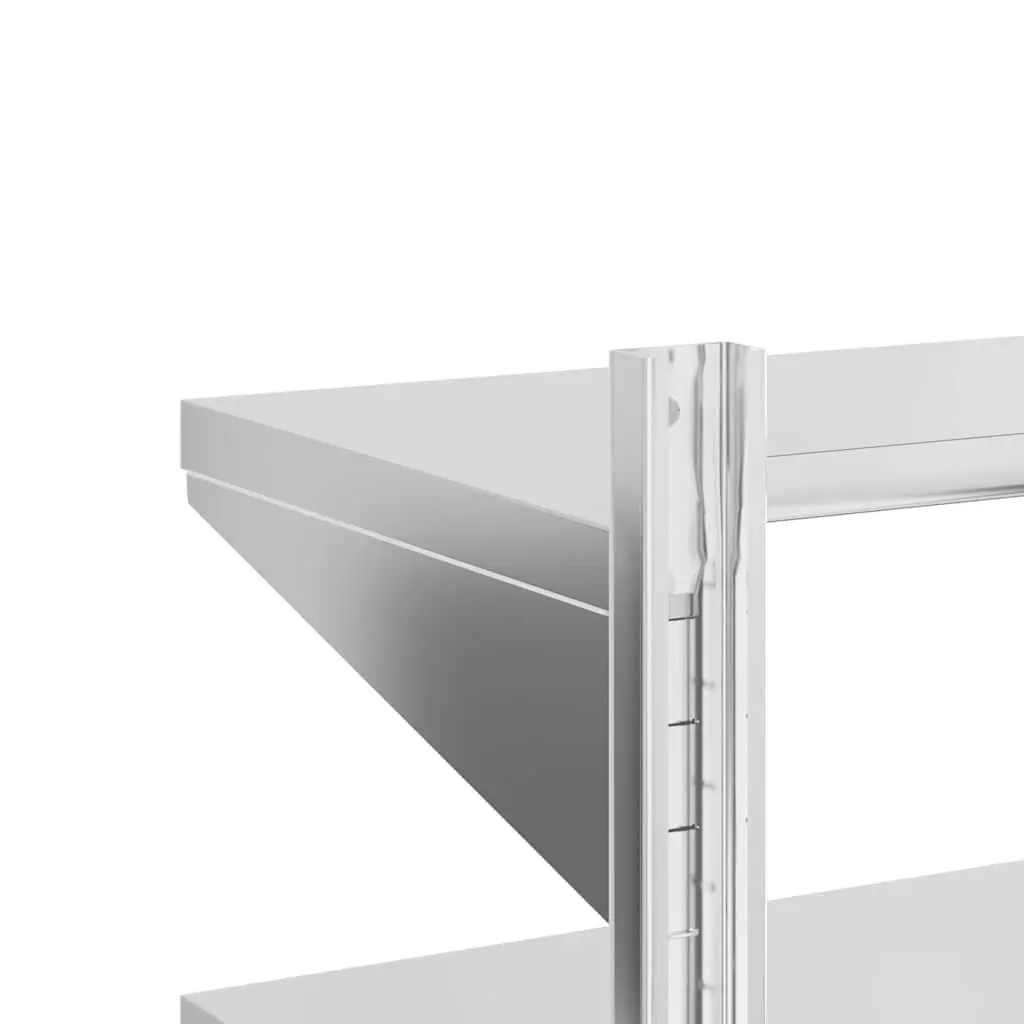 2-Tier Stainless Steel Wall Shelf for Storage