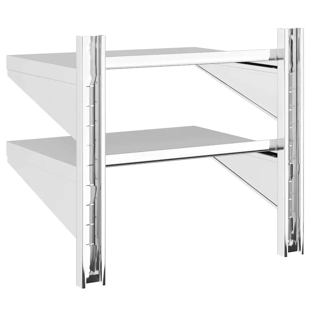 Stainless Steel 2-Tier Floating Shelf for Storage