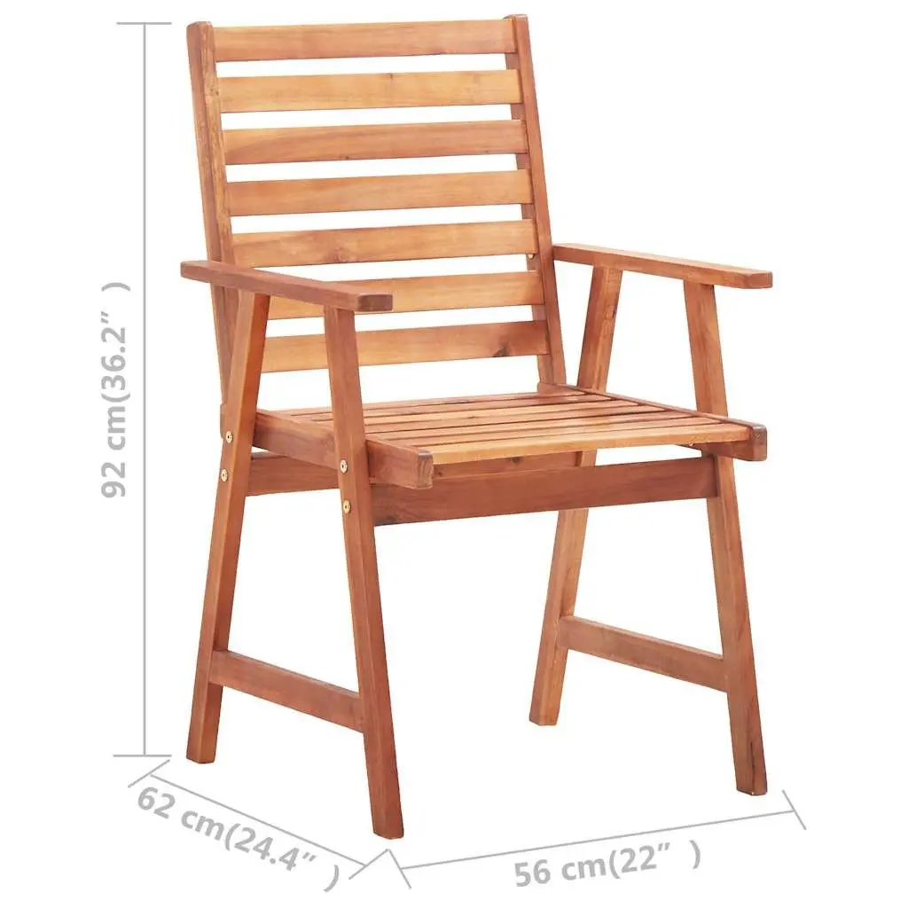 Outdoor Dining Chairs 4 Piece Set Garden Patio Seating Solid Wood Furniture