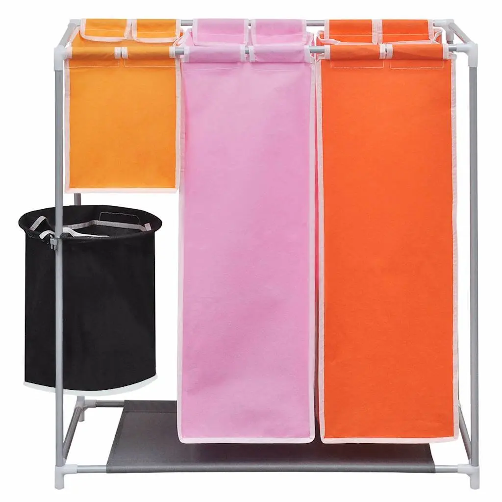 3-Section Laundry Sorter Hamper with Washing Bin