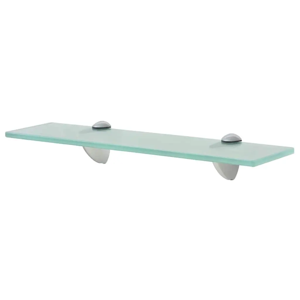 Glass Floating Wall Shelves 2 pcs 40x10 cm Bathroom Bedroom Living Room Display