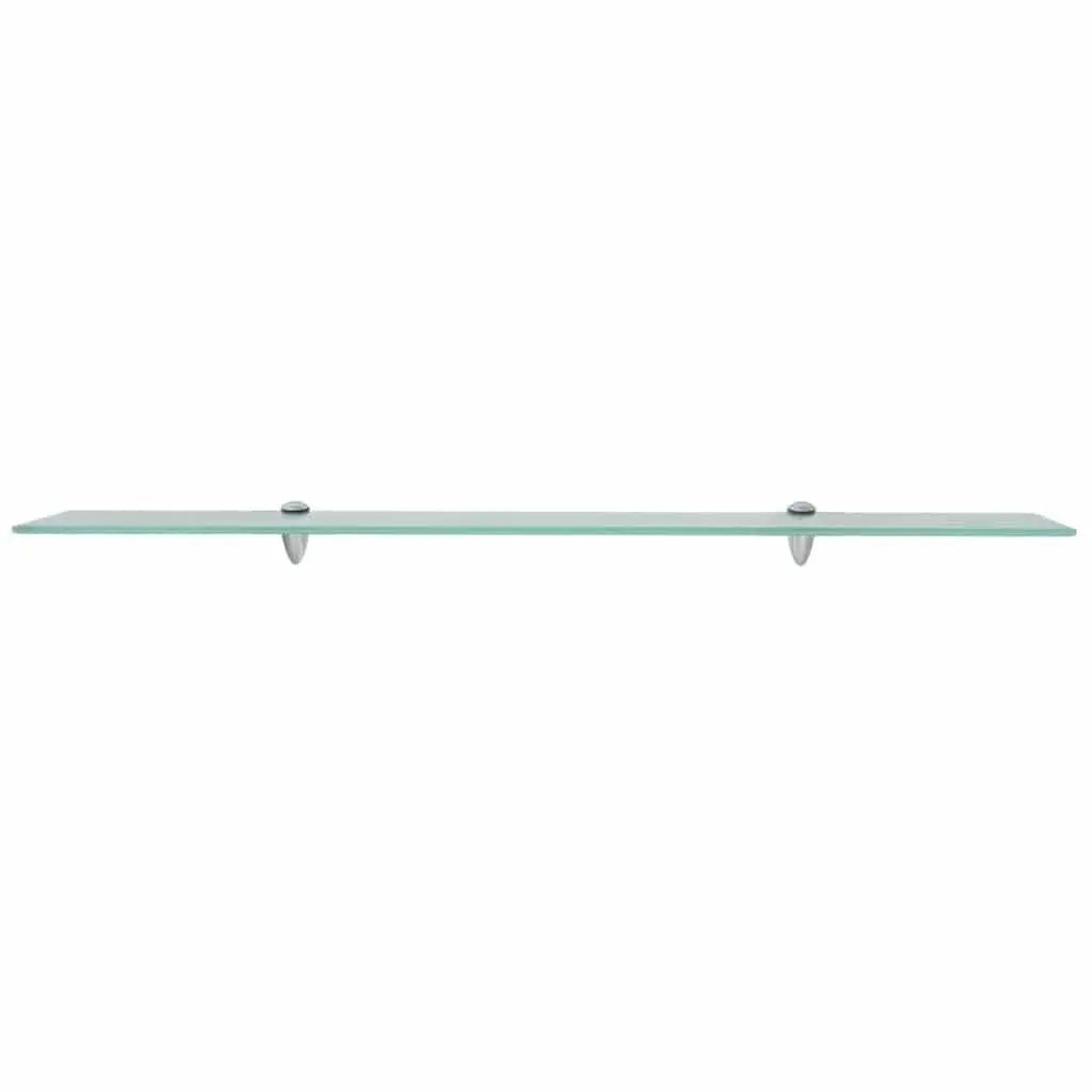 Floating Glass Wall Shelf 100x10 cm Transparent
