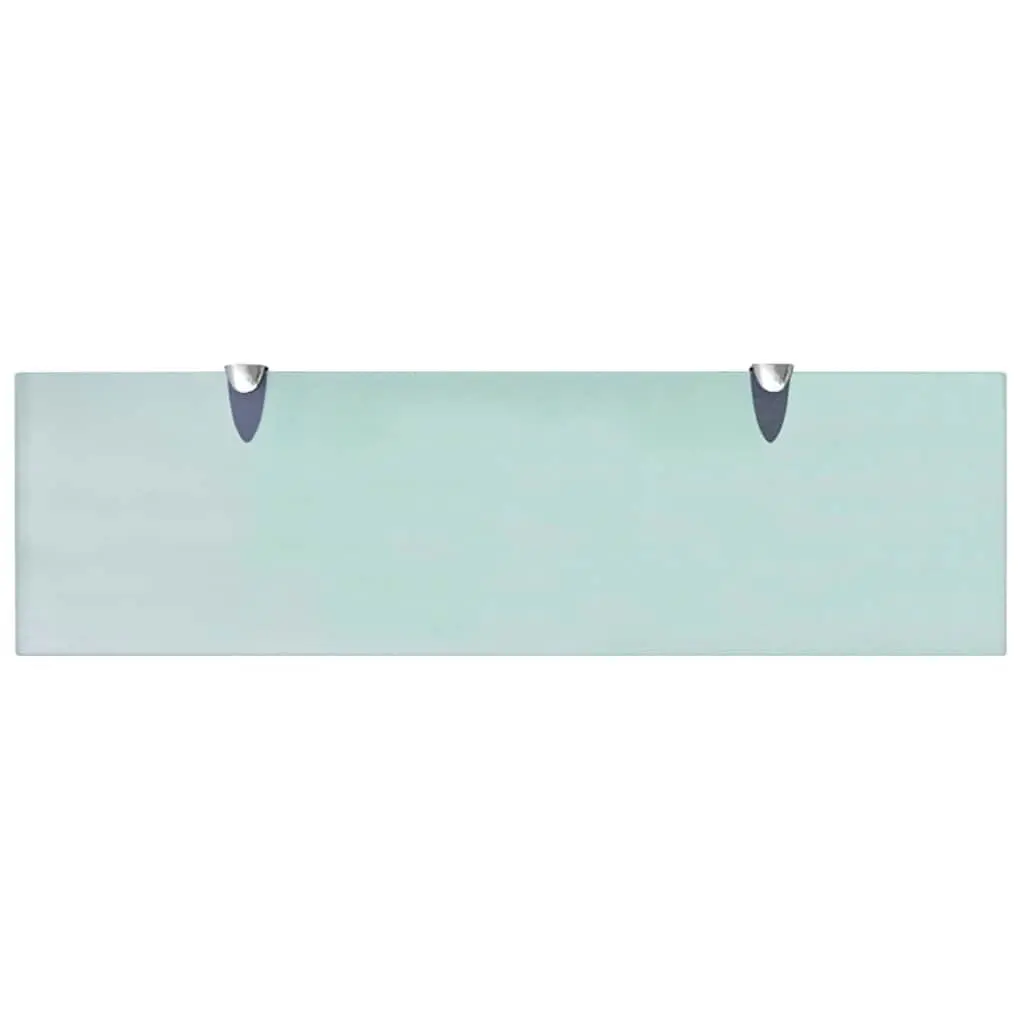 Glass Floating Shelves 2 pcs 70x20 cm Wall Mounted Display Shelf Bathroom Decor