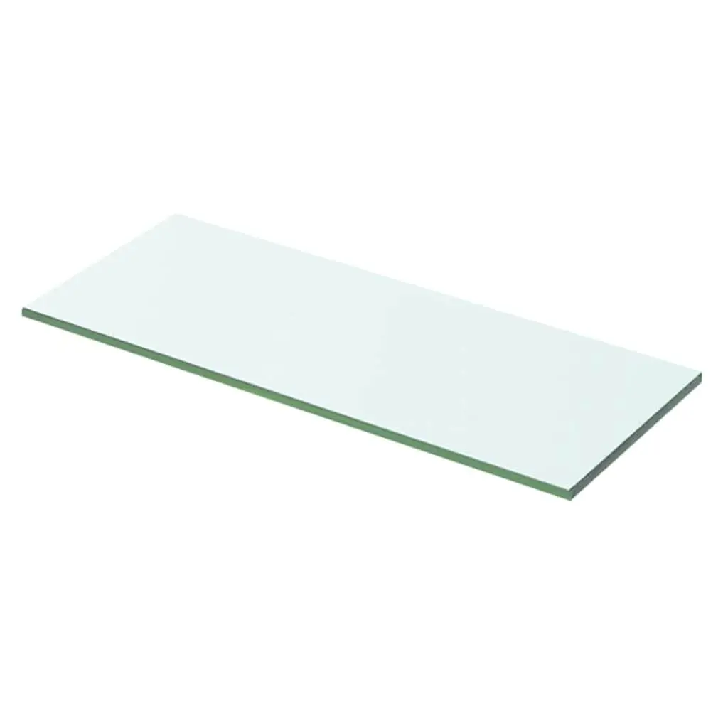 Clear Transparent Glass Wall Shelf Panel 50x15cm 2pc
