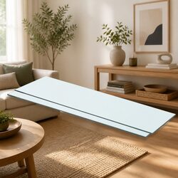 Wall Shelf Panel Clear Glass 80x20 cm Display Floating Ledge Home Shop Storage